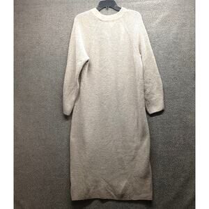 H&M Long Sleeve Knit Women’s Beige Soft Wool Blend Dress